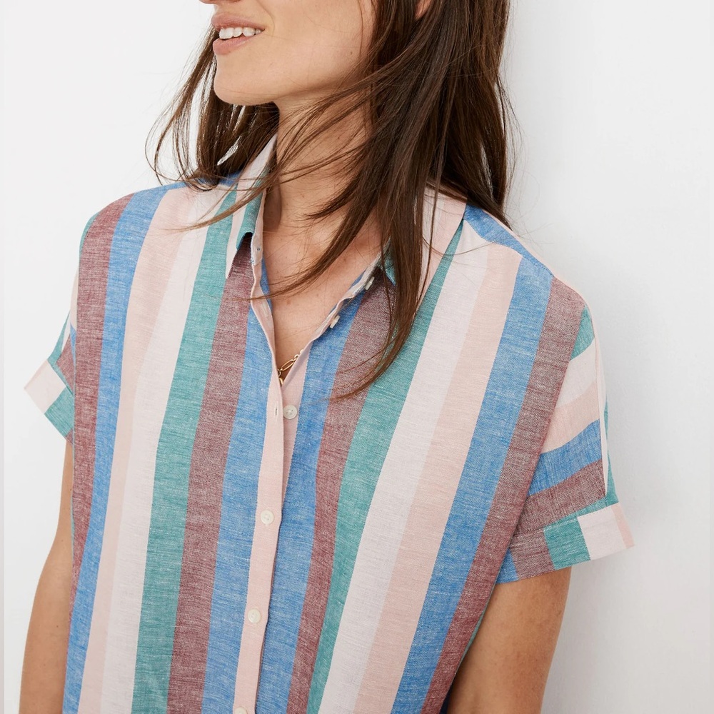 Madewell Central Shirtdress in Flagstaff Stripe - Picture 3 of 15